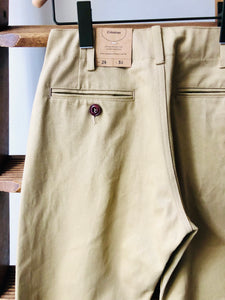 Straight-Leg Selvedge Chino Trouser / Beige