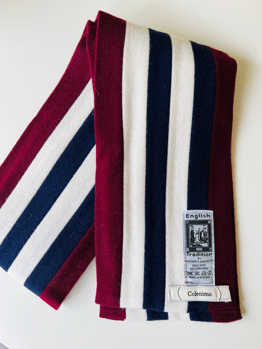 Stripe Scarf / Maroon