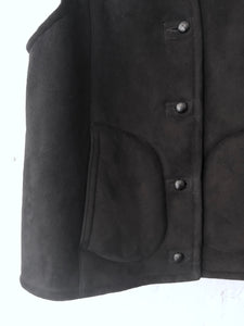 Sheepskin Gilet - Suede Black