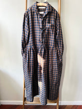 Irish Linen Gingham Dress / Brown