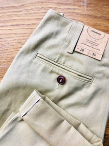 Straight-Leg Selvedge Chino Trouser / Beige