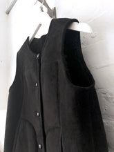 Sheepskin Gilet - Suede Black