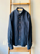 Irish Linen Shirt / Navy Stripe