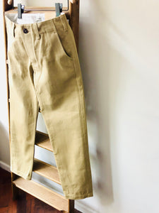 Straight-Leg Selvedge Chino Trouser / Beige