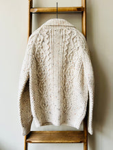 Cable Aran Cardigan / Ecru Nep