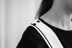 Detachable Silk Sailor Collar Top