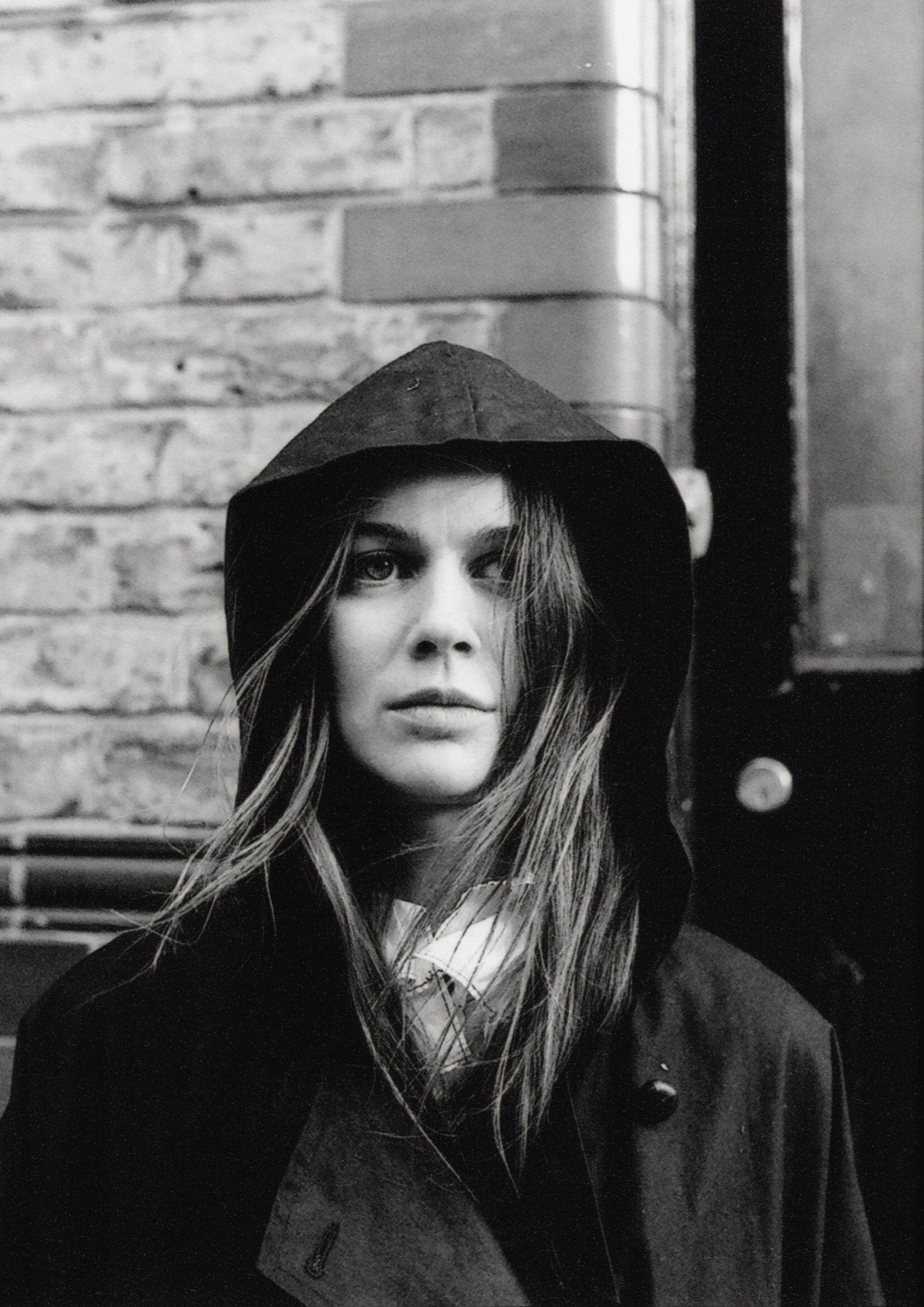 Wax Cotton Poncho Rain Coat / Black