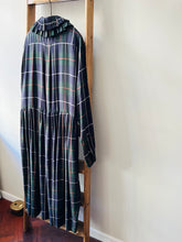 Tartan Check Ruffle Collar Dress / Green Tartan