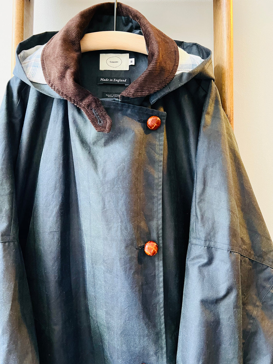 Cotton Wax Poncho Rain Coat / Blackwatch