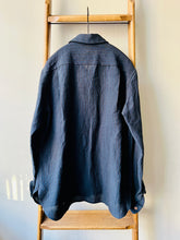 Irish Linen Shirt / Navy Stripe